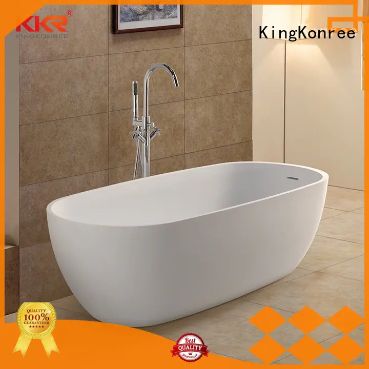 Five Star Hotel Standard Acrylic Solid Surface Freestanding Bathtubs KKR-B027 1