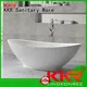 Big Size White Polymarble Acrylic Solid Surface Freestanding Bathtub KKR-B051 1