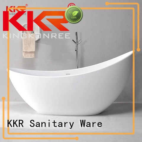 stone resin freestanding bath custom for hotel KingKonree 1