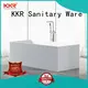 KingKonree black stone resin freestanding bath custom 1