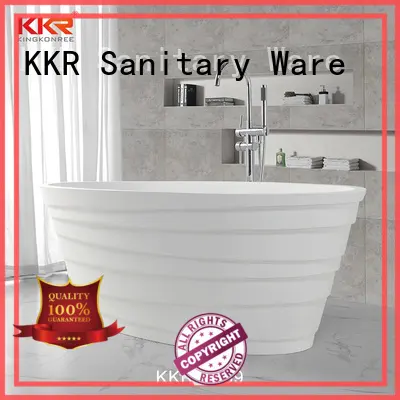 KingKonree marble freestanding soaking bathtub custom 1