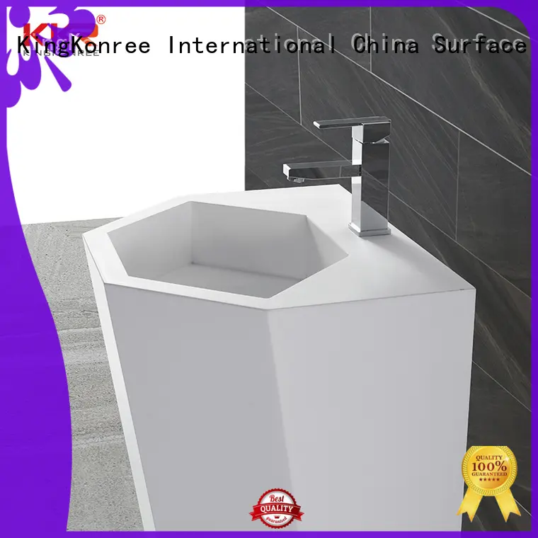 black freestanding pedestal sink supplier for hotel 1