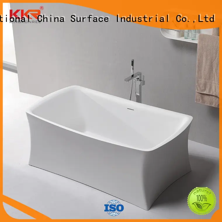 KingKonree kkrb066 stone resin freestanding bath OEM for hotel 1