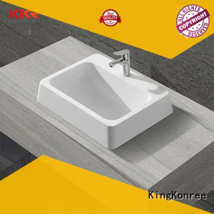KingKonree sturdy solid surface basin top-brand for bathroom 1