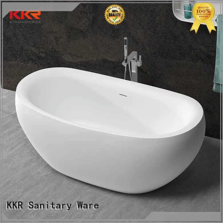 KingKonree matt freestanding soaking bathtub custom for family decoration 1