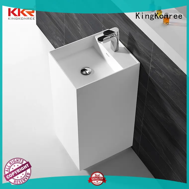 KingKonree rectangle freestanding basin customized for hotel 1