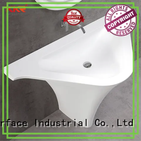 KingKonree freestanding pedestal sink customized for motel 1