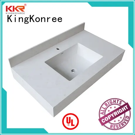 quartz stone bathroom tops under-mount for motel 1