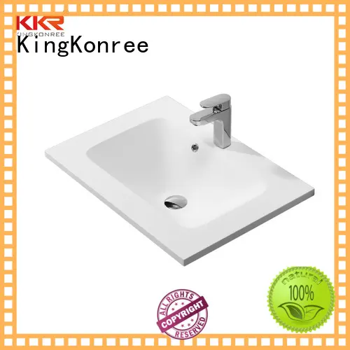 KingKonree straight wash basin with cabinet hindware manufacturer for motel 1