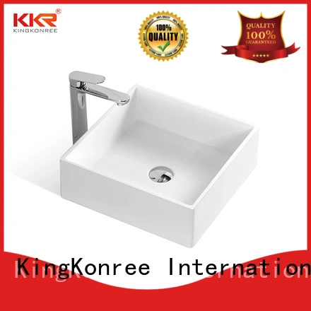 KingKonree white top mount bathroom sink manufacturer for hotel 1