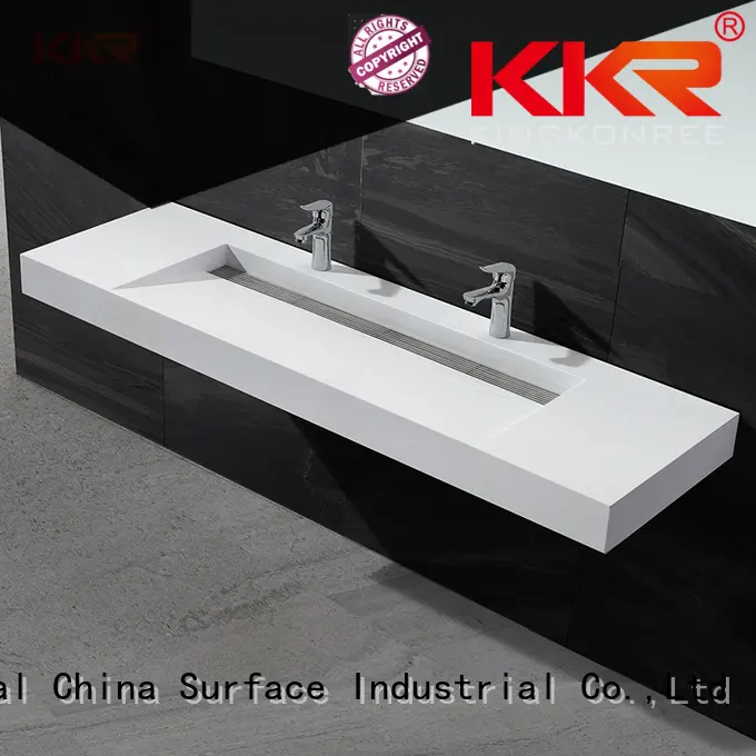 double small wall hung basin customized for bathroom 1