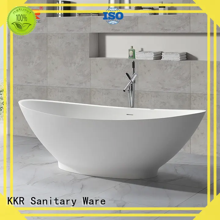 KingKonree black round freestanding bathtub OEM for hotel 1