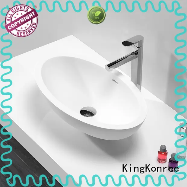 KingKonree marble above counter vessel sink at discount for restaurant 1