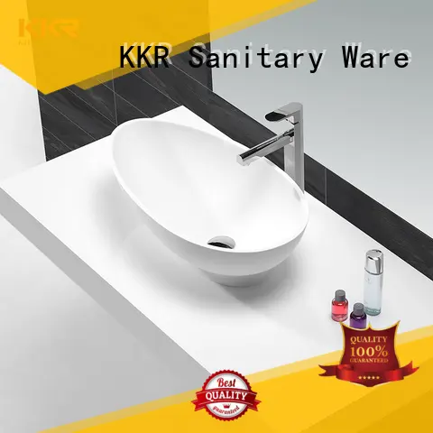 durable top mount bathroom sink customized for hotel 1