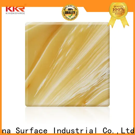 KingKonree quality white solid surface countertops sink for motel 1