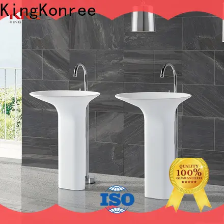 KingKonree pan shape floor standing basin customized for bathroom 1