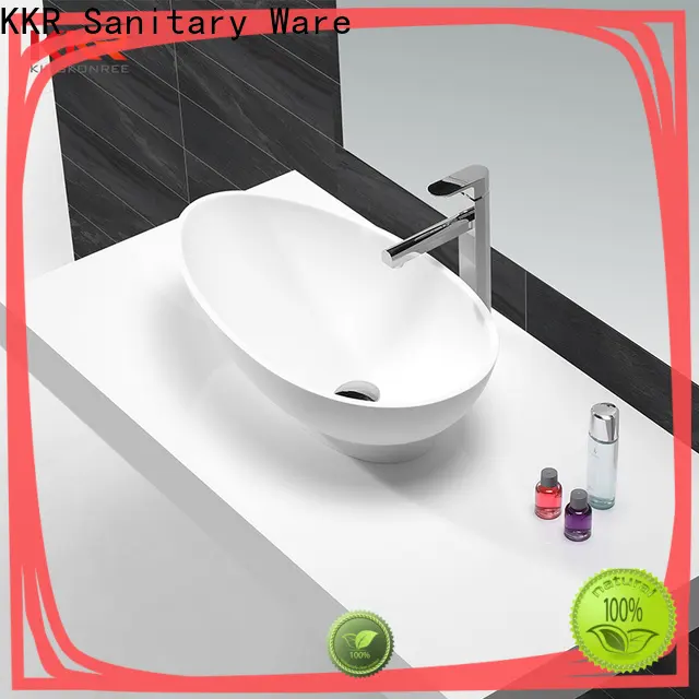 KingKonree black above counter vessel sink design for hotel 1