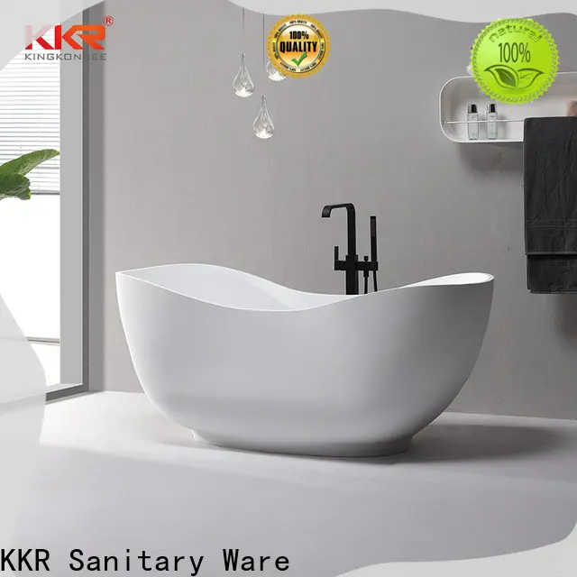 KingKonree white freestanding soaking bathtub OEM for shower room 1