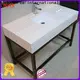 KingKonree splash solid surface bathroom countertops under-mount for motel 1