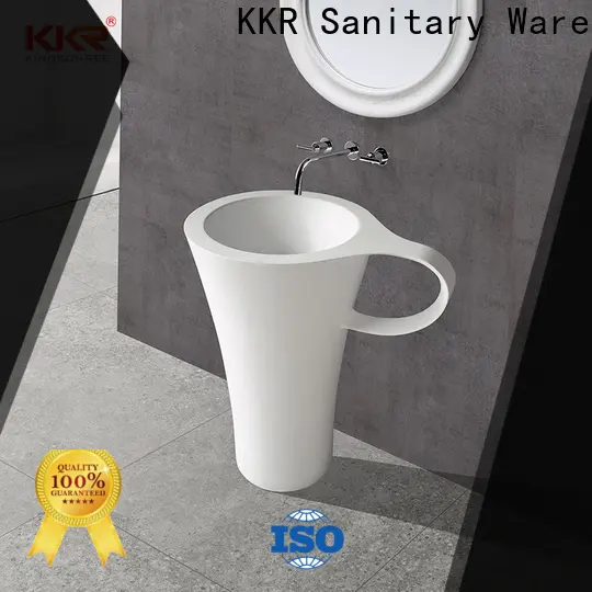 KingKonree artificial freestanding pedestal sink supplier for hotel 1