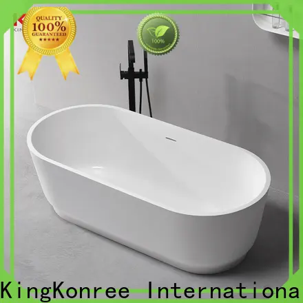 KingKonree bulk production solid surface freestanding tub at discount for shower room 1
