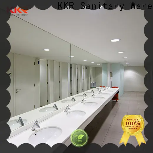 KingKonree integrated solid surface bathroom countertops latest design for motel 1