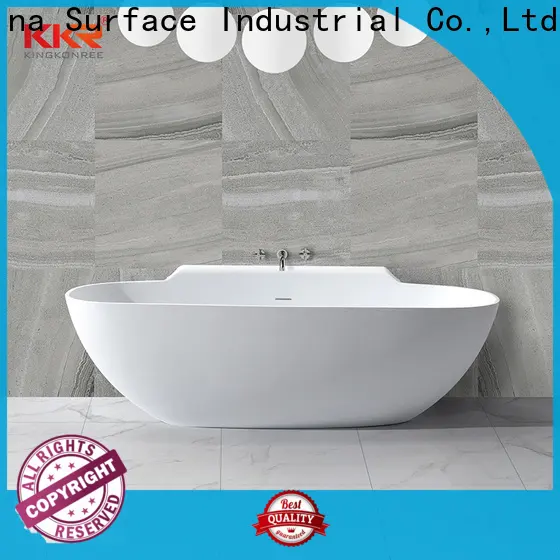 KingKonree overflow solid surface freestanding tub free design for bathroom 1