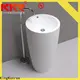 KingKonree acrylic freestanding pedestal sink design for motel 1