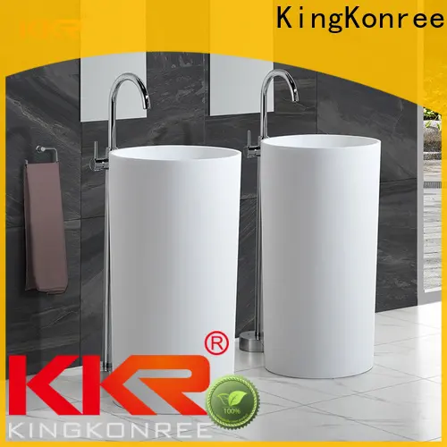 KingKonree freestanding pedestal sink factory price for bathroom 1