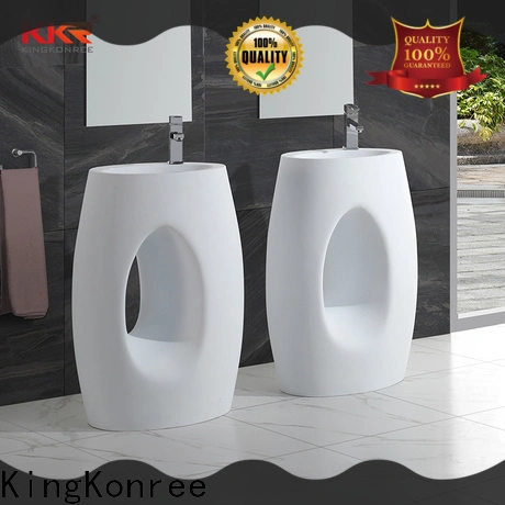 KingKonree artificial free standing wash basin customized for hotel 1