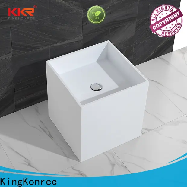 KingKonree rectangle stand alone bathroom sink manufacturer for motel 1