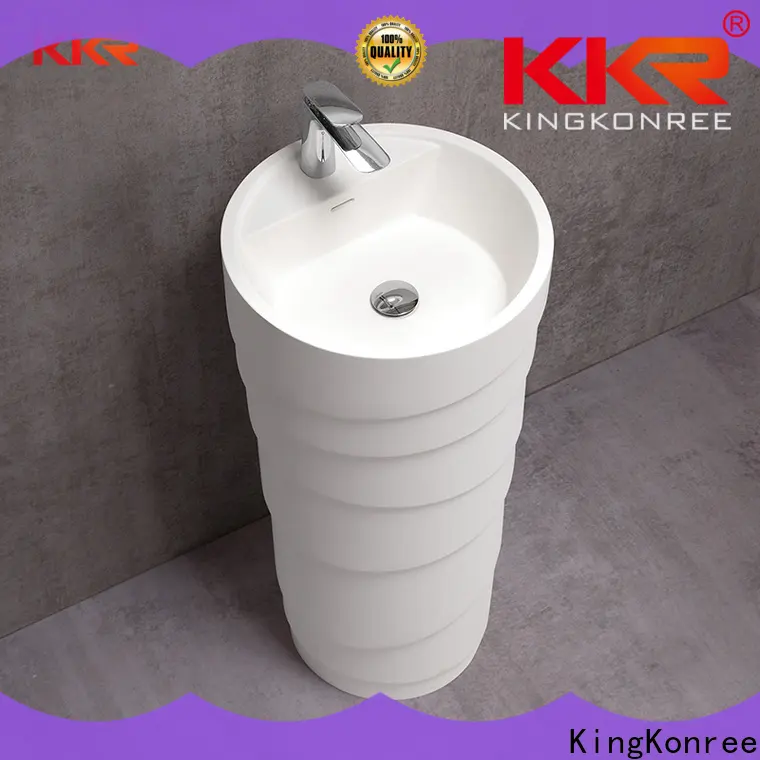 KingKonree freestanding pedestal sink supplier for bathroom 1