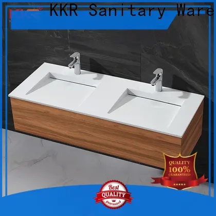 KingKonree smooth wash basin with cabinet hindware customized for hotel 1