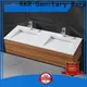 KingKonree smooth wash basin with cabinet hindware customized for hotel 1