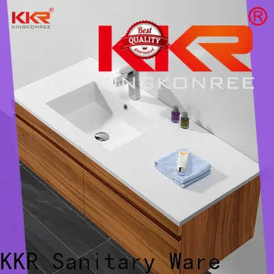 acrylic wash basin with cabinet hindware customized for motel 1