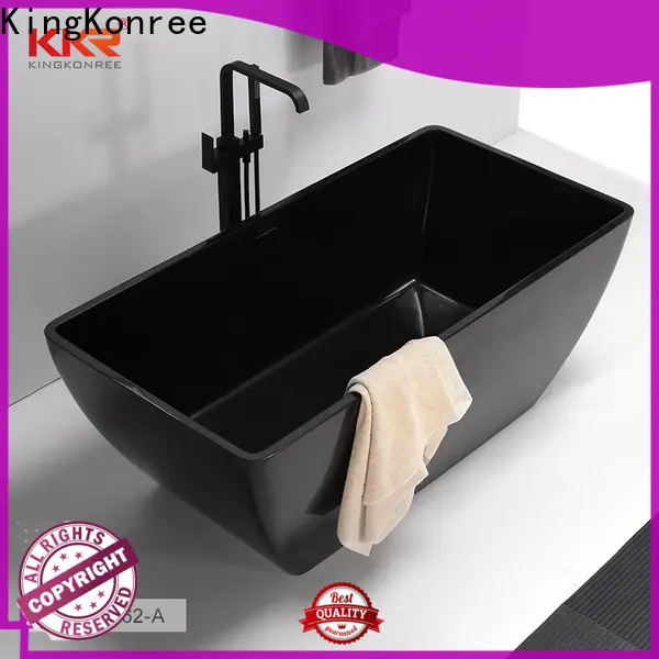 KingKonree black small stand alone bathtub OEM 1