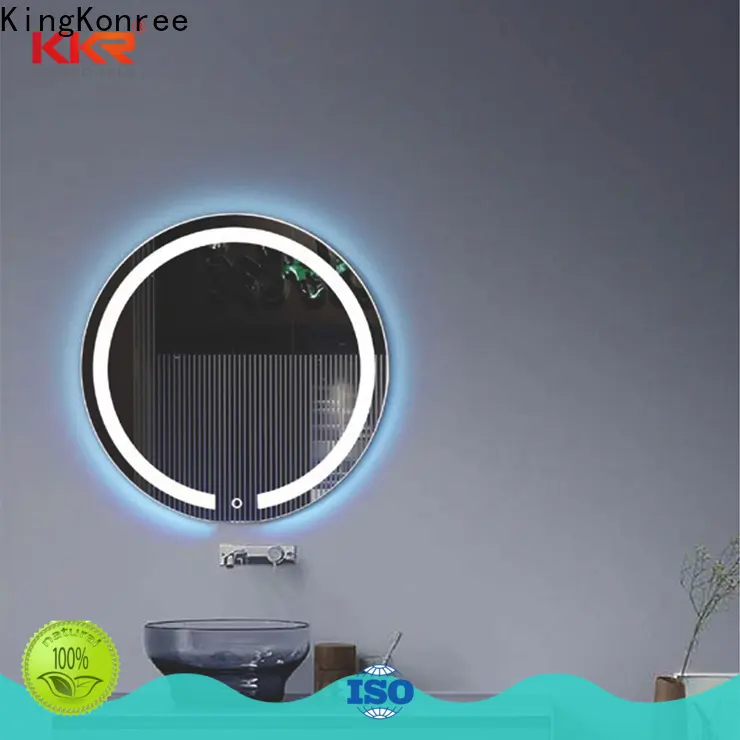 KingKonree hung modern bathroom mirrors customized design for hotel 1