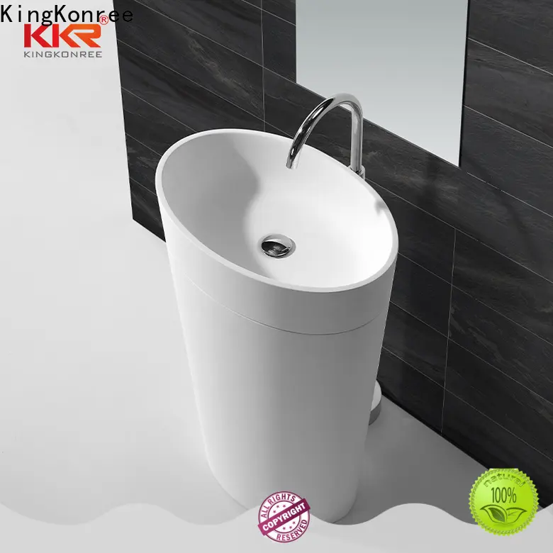 KingKonree artificial freestanding basin manufacturer for motel 1