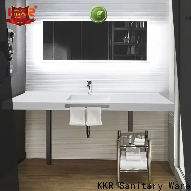 white solid surface bathroom countertops sink for hotel 1