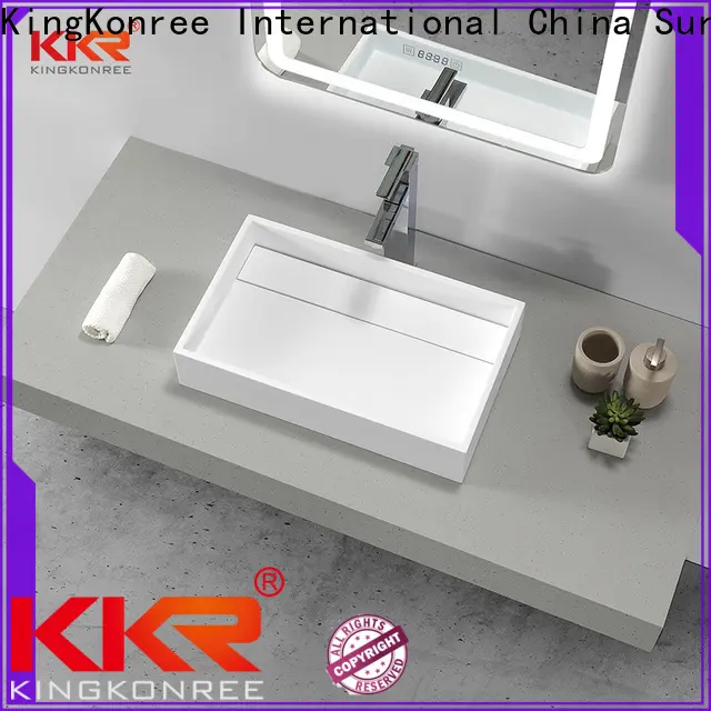 KingKonree durable bathroom countertops and sinks at discount for restaurant 1