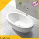 KingKonree white resin stone bathtub custom 1