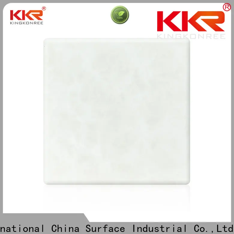 KingKonree durable white solid surface countertops under-mount for home 1