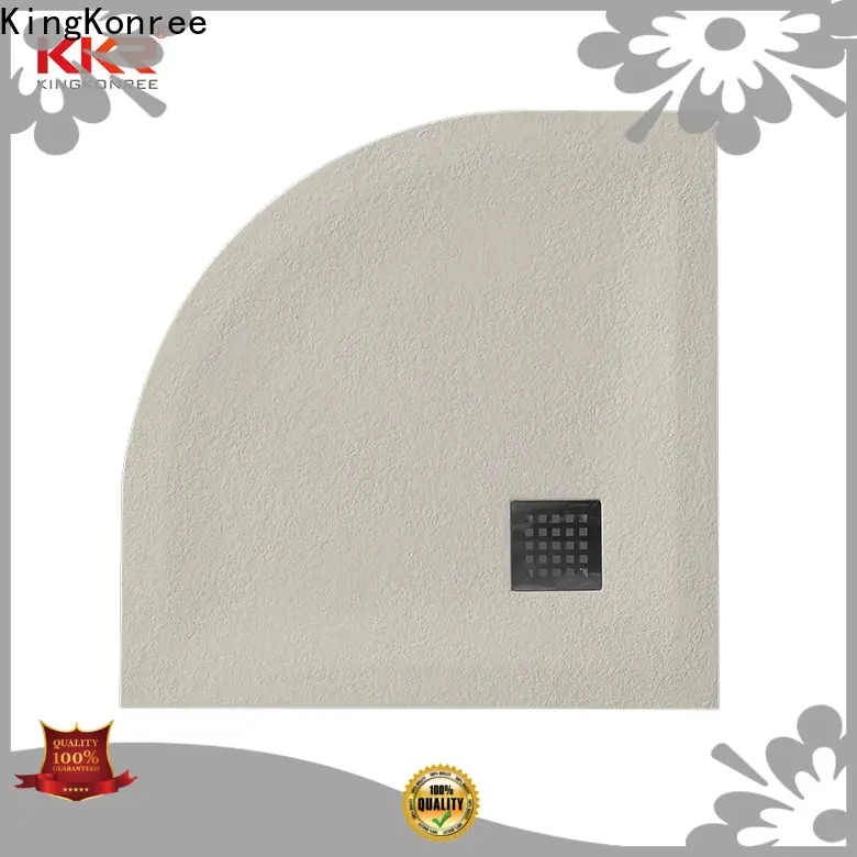 KingKonree artificial stone resin shower tray design for motel 1