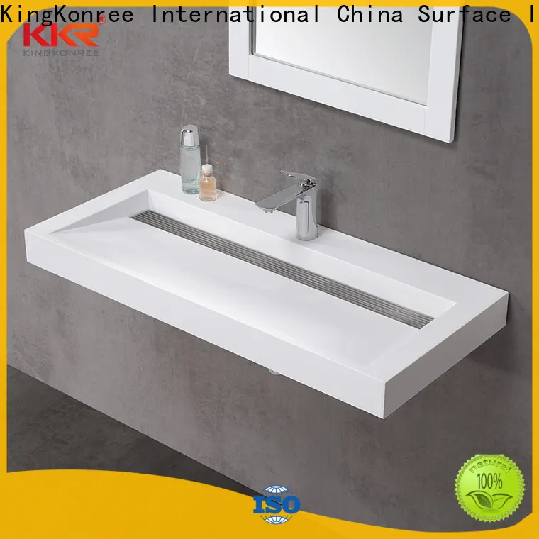 KingKonree wall hung rectangular wash basin supplier for toilet 1