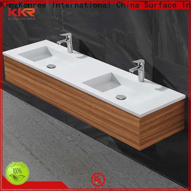 KingKonree dark wash basin with cabinet online manufacturer for bathroom 1