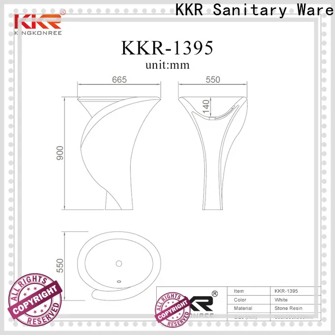KingKonree stand alone bathroom sink design for hotel 1