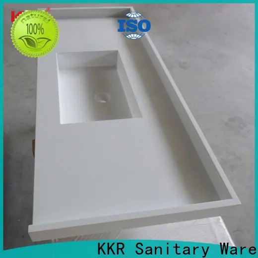 KingKonree quartz stone custom vanity tops sink for motel 1