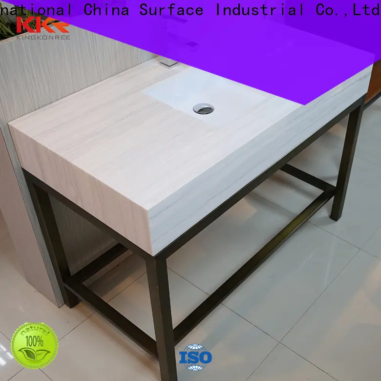 KingKonree white solid stone countertops manufacturer for hotel 1