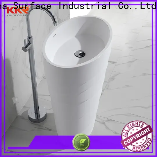 KingKonree pedestal wash basin customized for bathroom 1