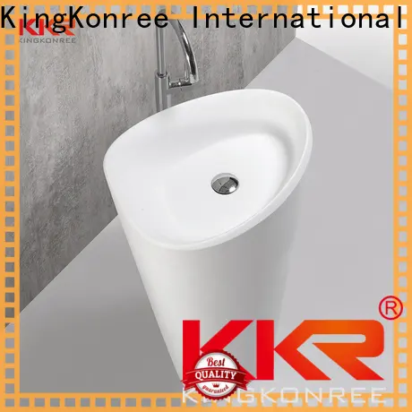 KingKonree solid pedestal sink factory price for hotel 1